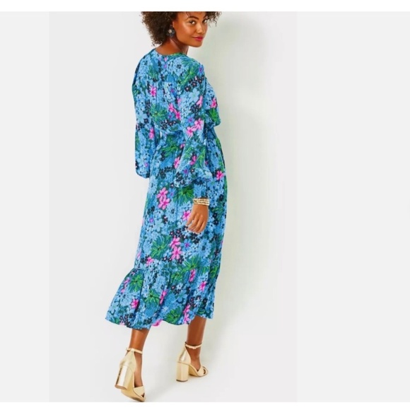 Lilly Pulitzer NWT Loubella smocked midi dress in Soiree All Day - Picture 2 of 6